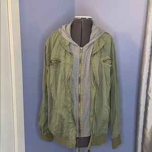 Torrid size 4X green jacket hoodie
